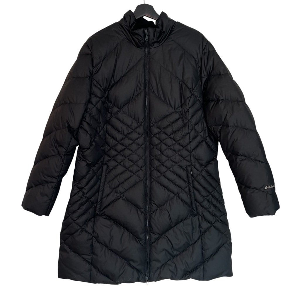 Eddie Bauer Essential Down Parka Jacket Black Xxl… - image 1